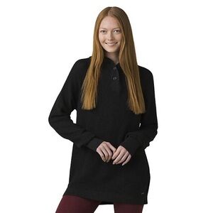 NWT PrAna Milani Tunic Sweater  Hoodie Top Dress ~ Black ~ XS